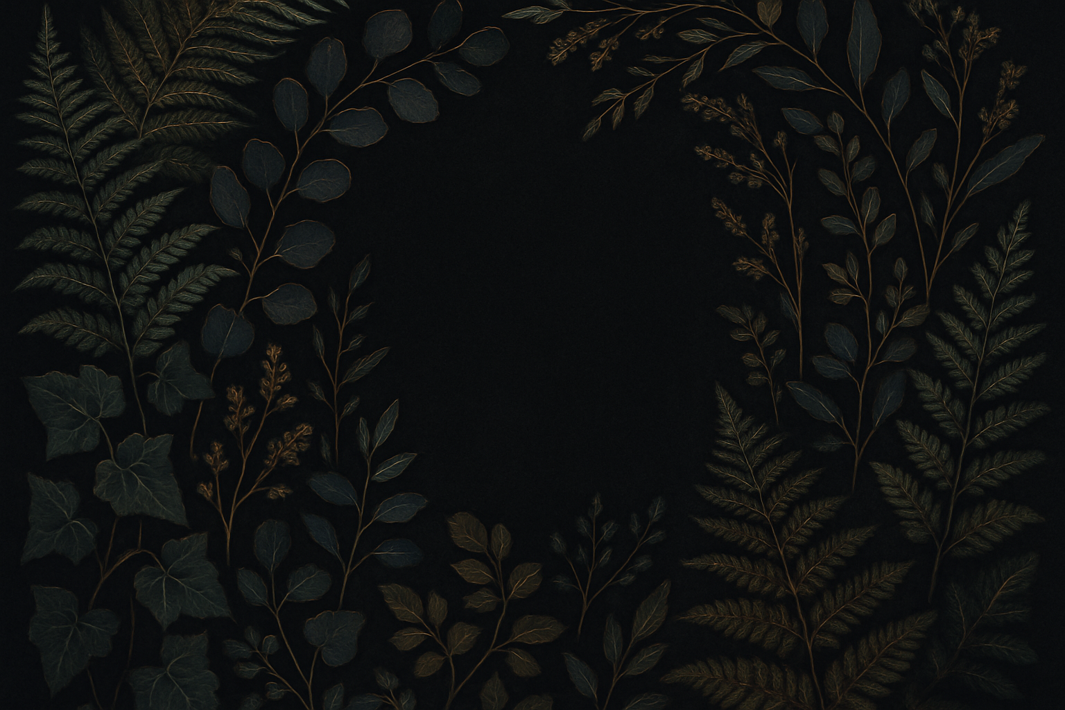 dark botanical border