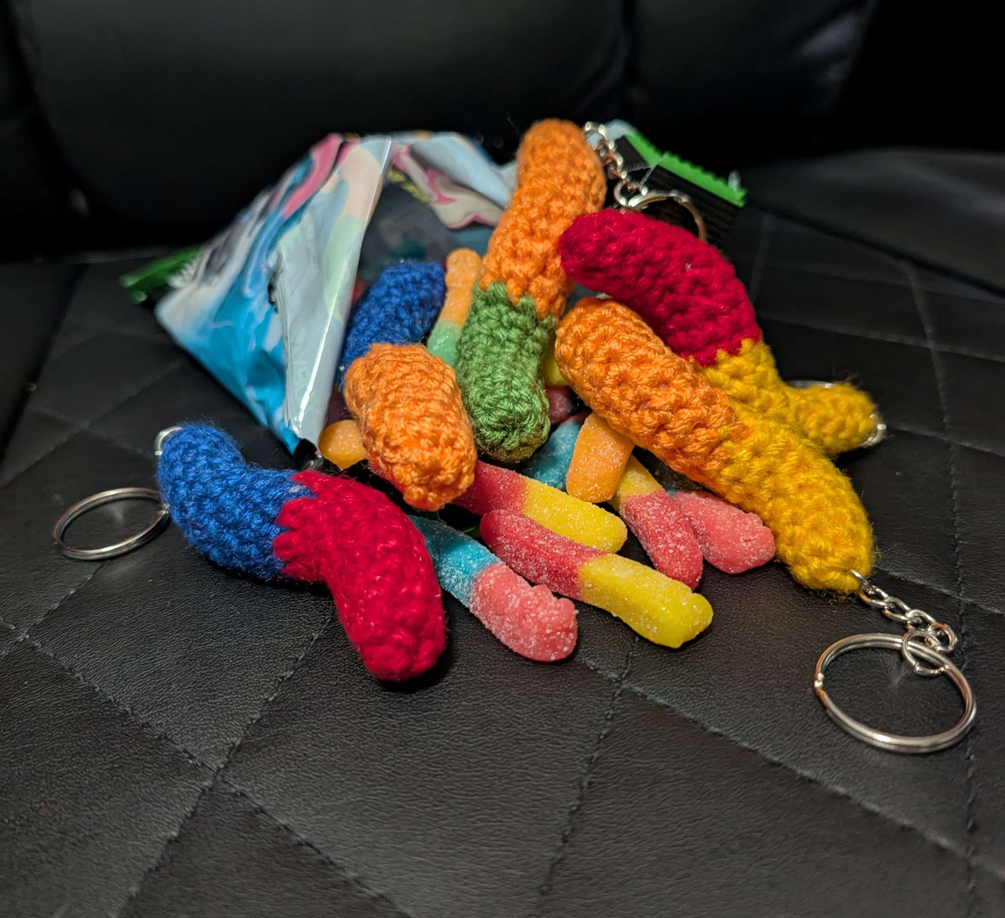 Gummy Worm Keychain