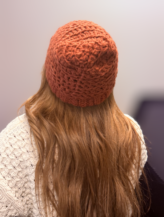 Burnt Red Slouch Beanie