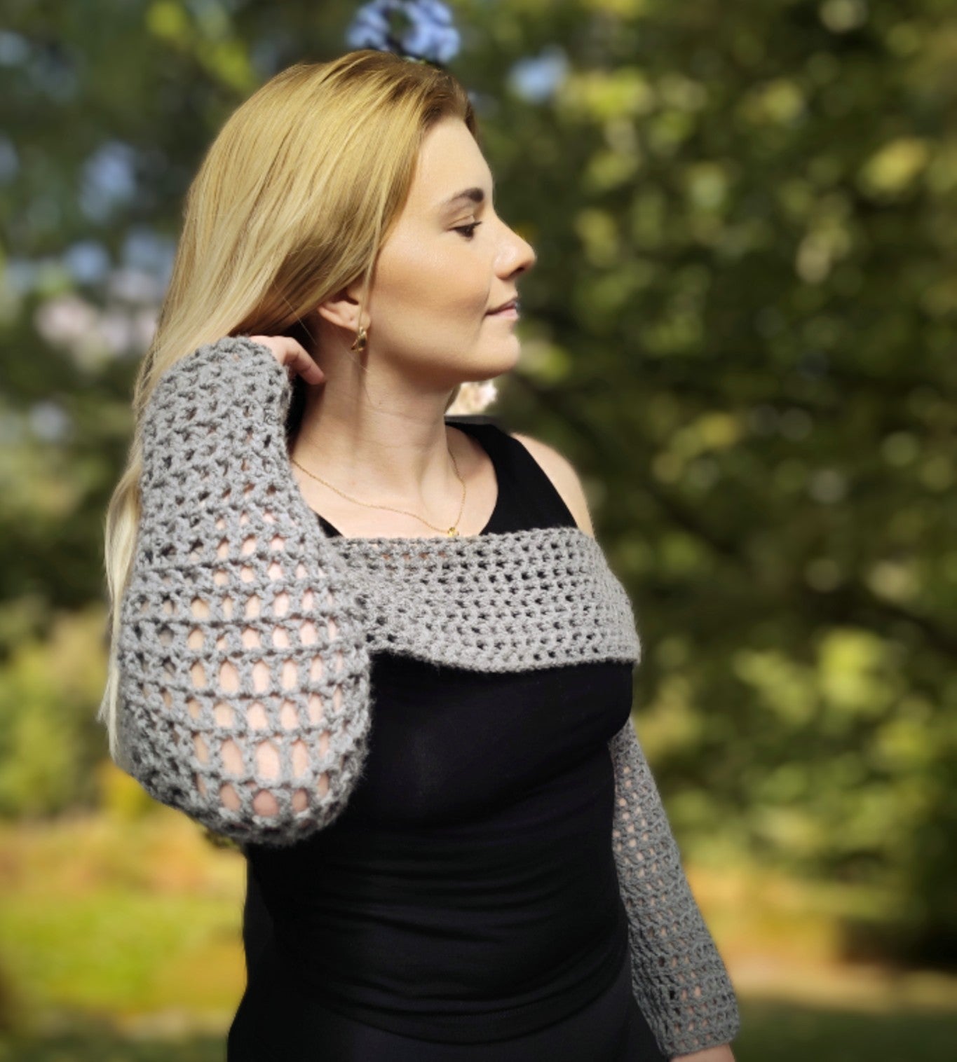 Grey Mesh Sleeves